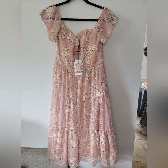 NWT dress the population river off the shoulder dress - Picture 5 of 11